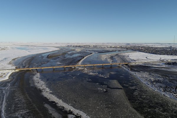 Rio Grande congelado