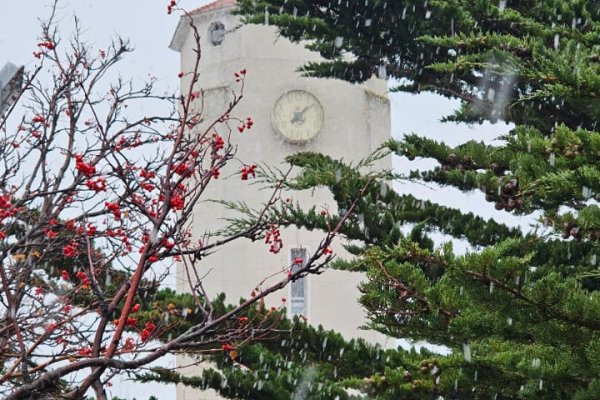 Primeros copos de nieve en Río Grande, 26 de abril
