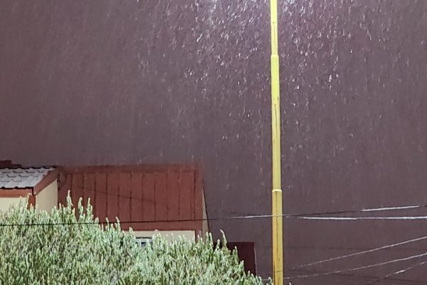 La nieve llego a Río Grande