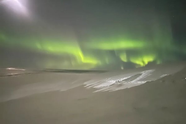 Auroras australes en la Base Belgrano II