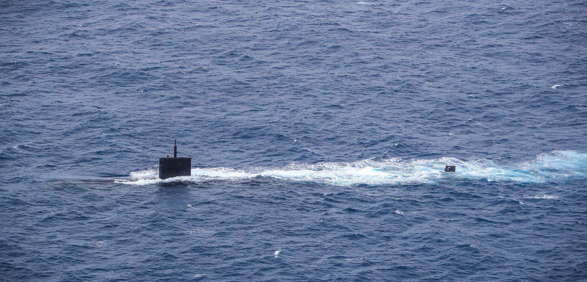 El USS Greeneville (SSN 772), en el Atlántico Sur.