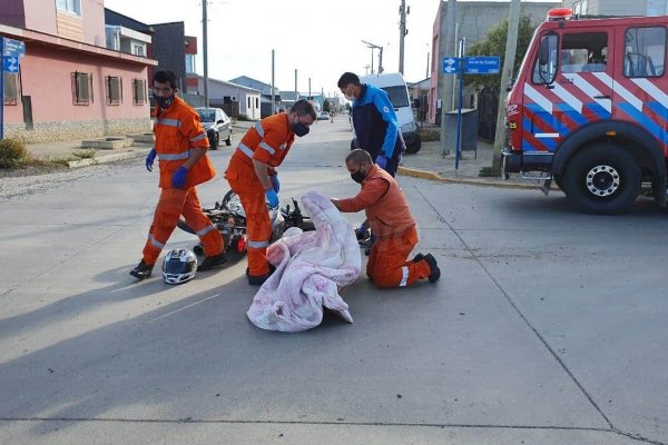 Motociclista resultó herido en violento choque