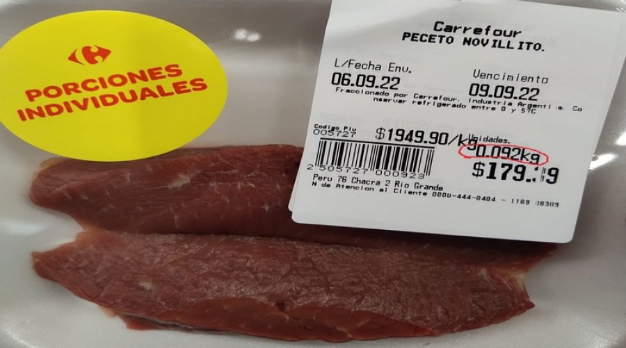 Carne en feta, la nueva “oferta individual” de Carrefour - Río Grande Minuto Fueguino - Noticias Tierra del Fuego AIAS