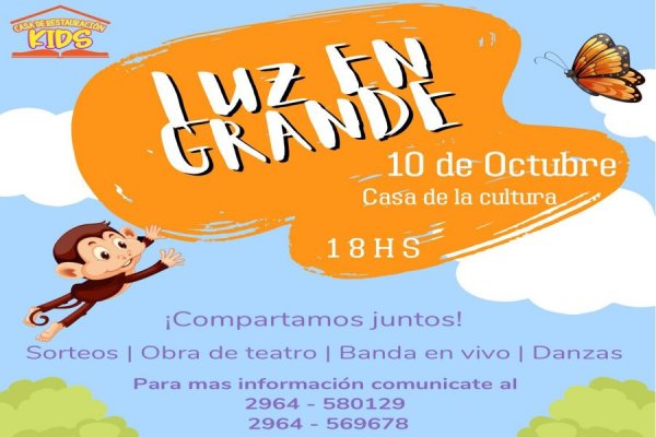 Invitan a la comunidad a disfrutar de 'Luz en Grande' un mega evento para toda la familia, con grandes sorteos, música en vivo y obra de teatro