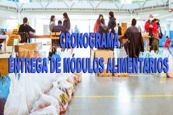 Cronograma de entrega de módulos alimentarios provinciales