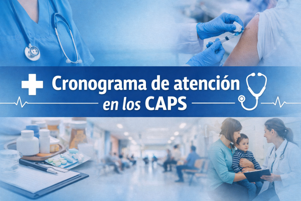 Cronograma de atención en los CAPS para el fin de semana