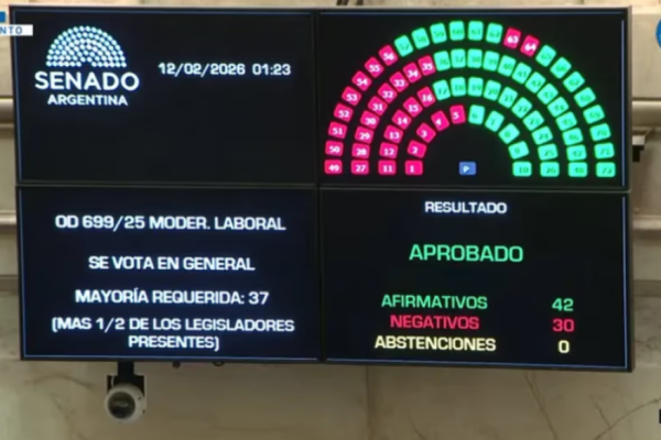 Cómo votaron la reforma laboral los senadores de Tierra del Fuego