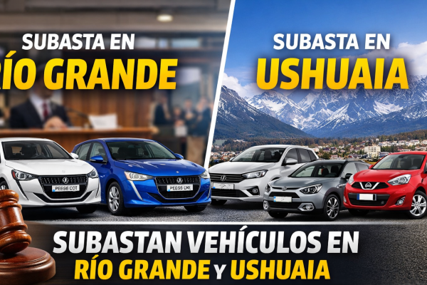 Subastan vehículos en Río Grande y Ushuaia: qué modelos salen a remate y cuándo