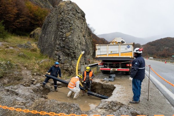 Comenzó el tunelado bajo la Ruta 3 para el tendido eléctrico del nuevo destacamento policial