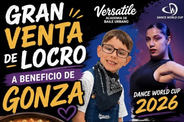 Venta solidaria de locro para ayudar a un joven bailarín riograndense a competir en la Dance World Cup 2026