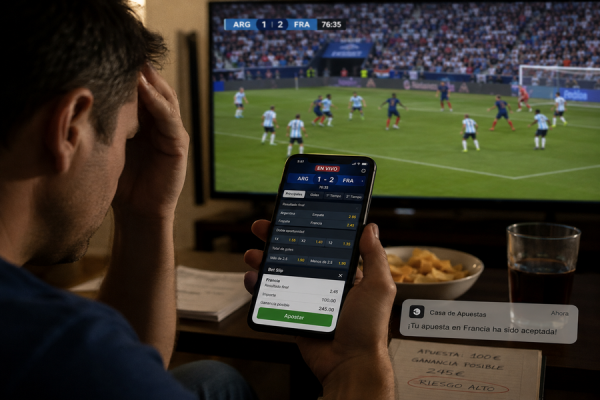 Alertan por el crecimiento de las apuestas online durante el Mundial y su impacto en la salud mental