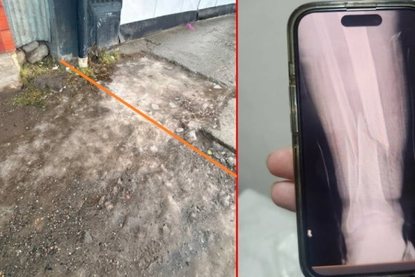Familia denuncia falta de asistencia tras el accidente de una mujer frente a una iglesia