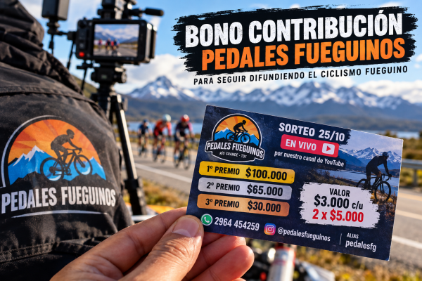 Pedales Fueguinos lanzó un bono contribución para continuar difundiendo el ciclismo provincial